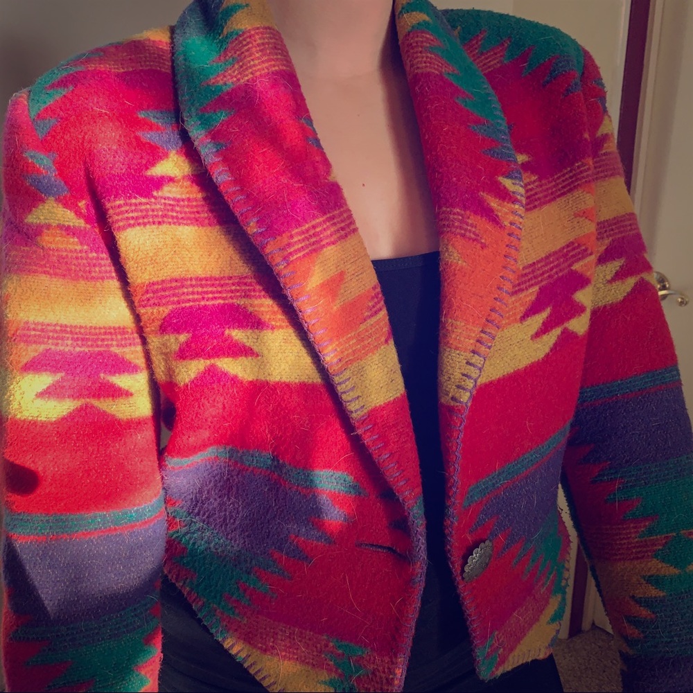 COLORFUL SOUTHWEST PRINT JACKET